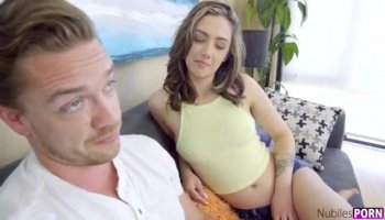 Sexy tanned milf Victoria Blaze forced sucking huge cock!